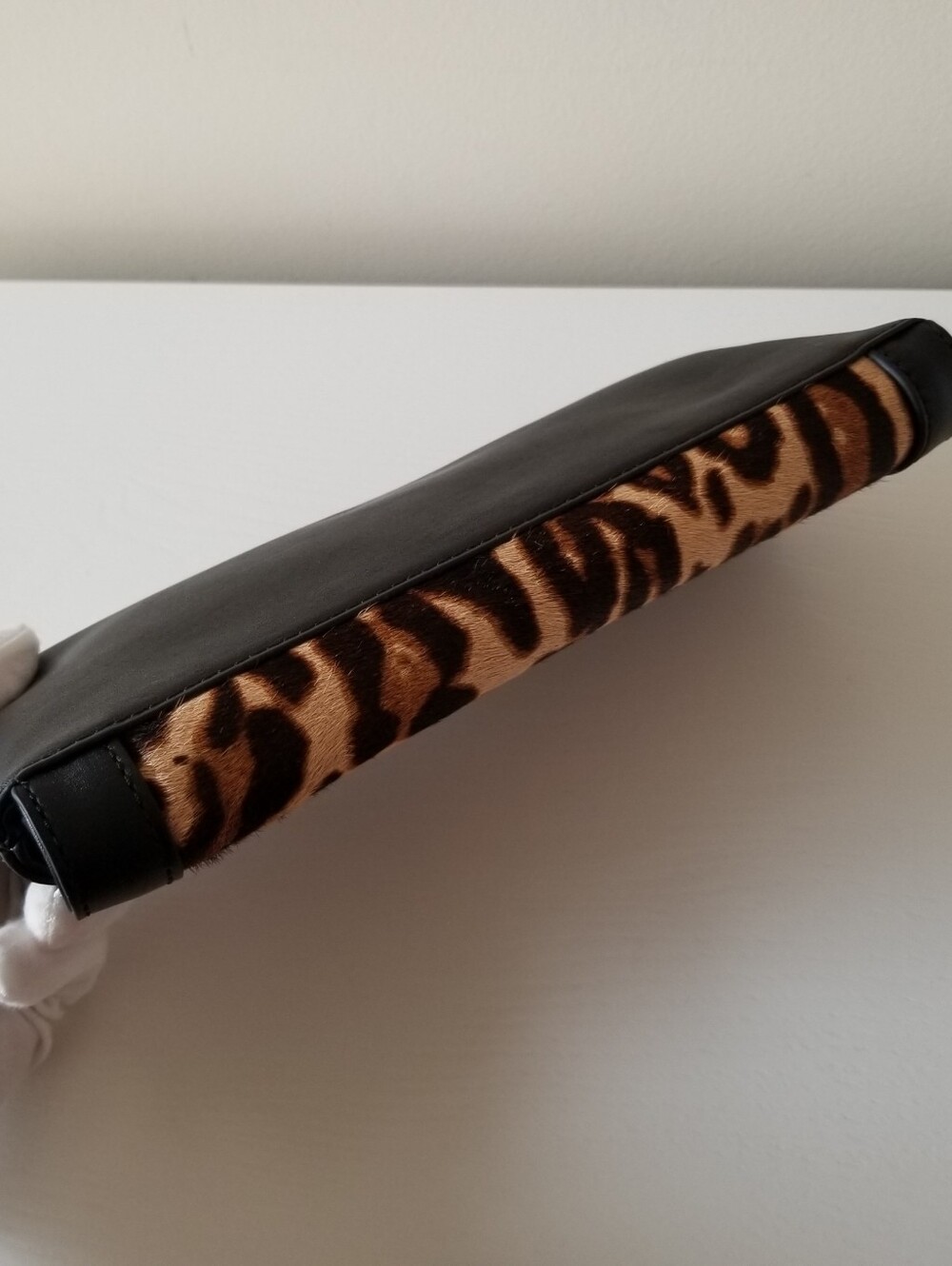 Kate Spade Keira Perri Lane Calf Hair Leopard Clutch - Picture 7 of 11